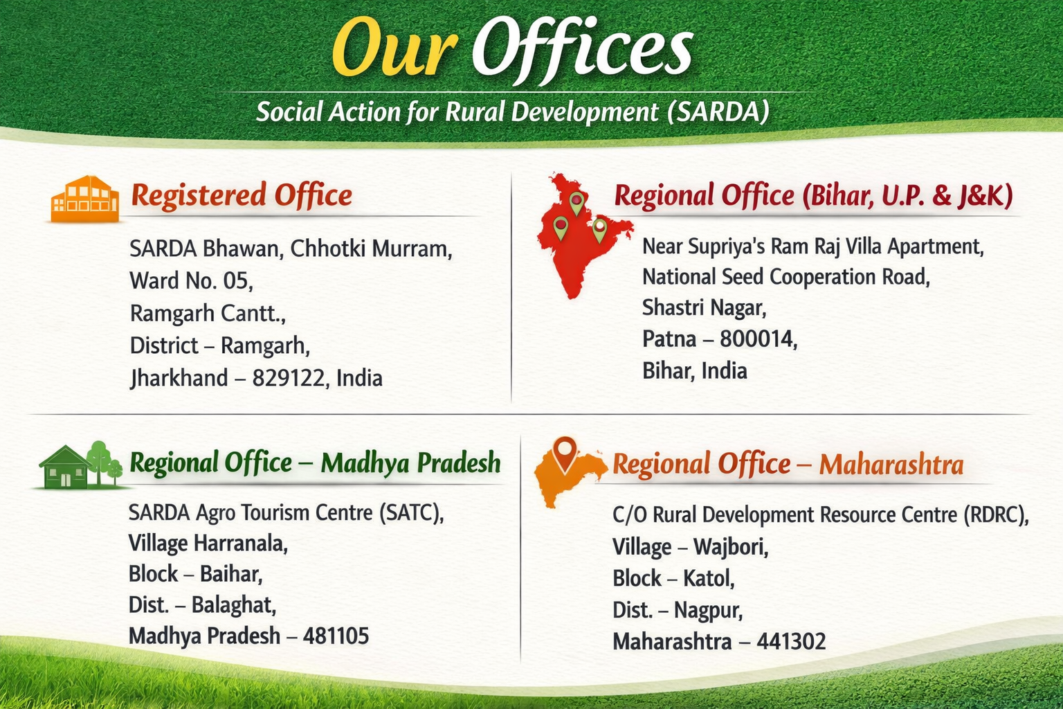 Our Registered & Regional Offices_SARDA